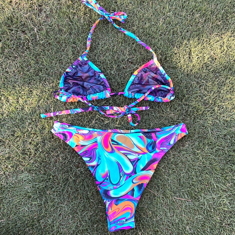 Psychedelic High Cut Bikini Set - image 3